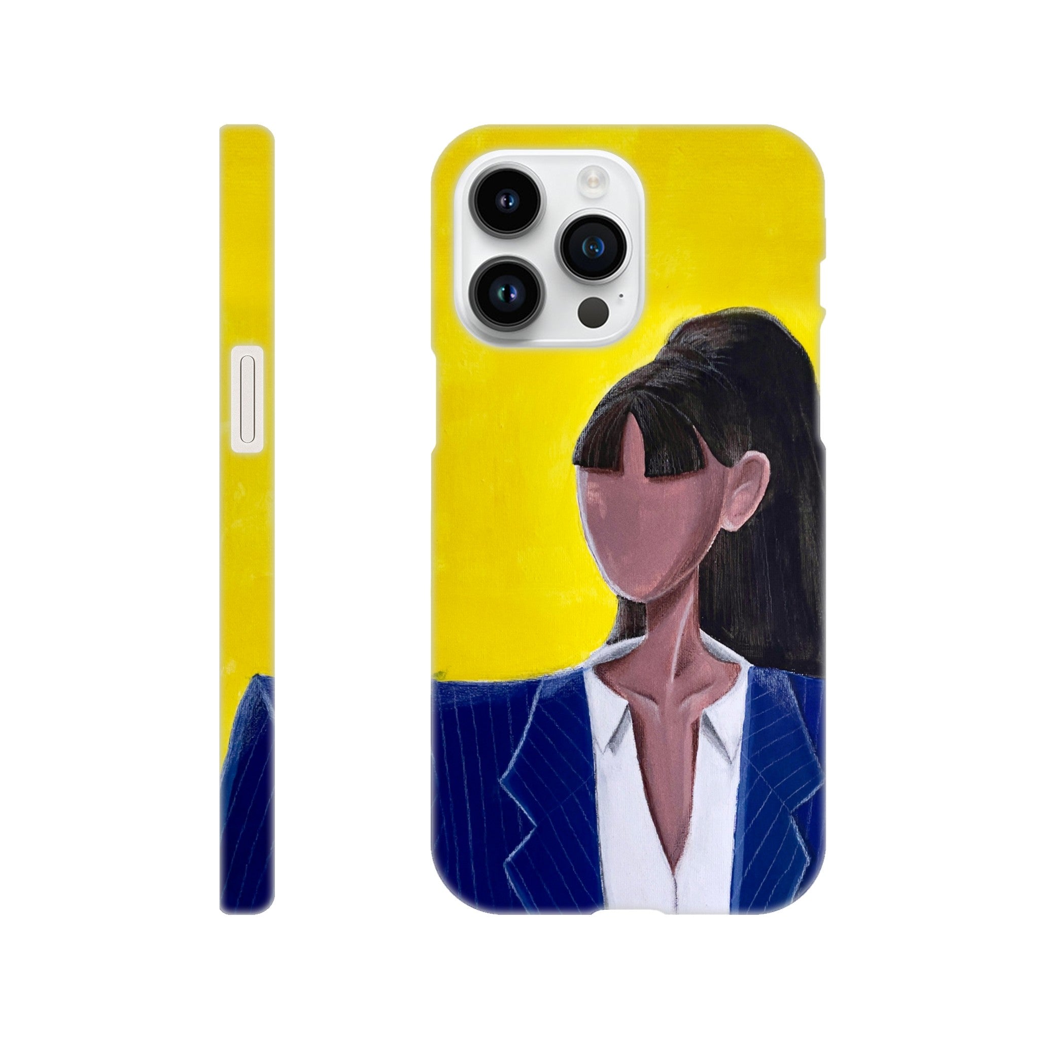 Slim Handy Case - Yellow Sky, Blue Coat