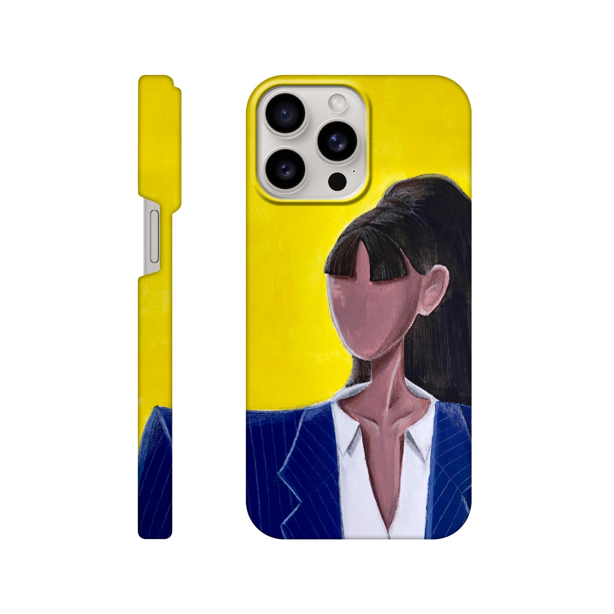 Slim Handy Case - Yellow Sky, Blue Coat