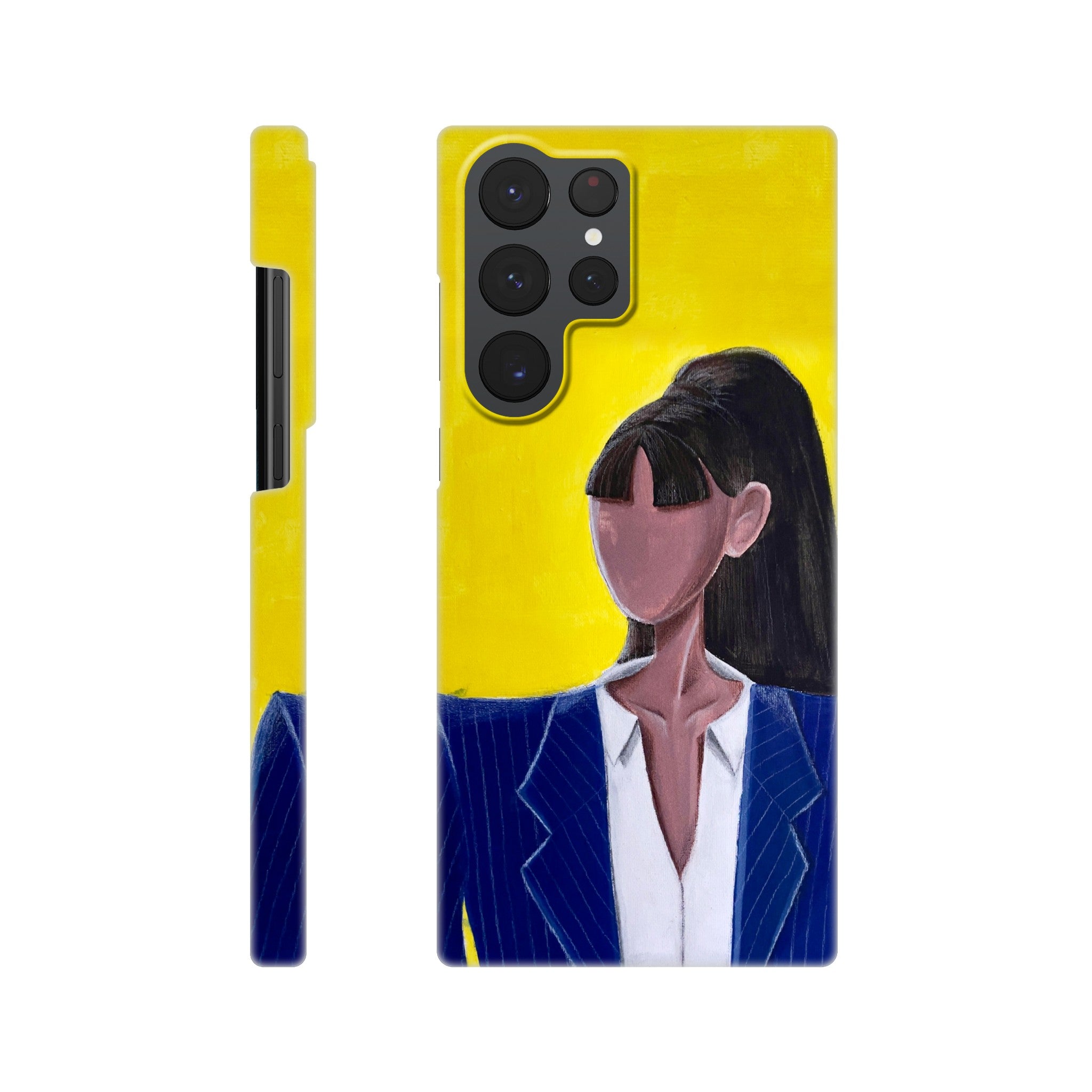 Slim Handy Case - Yellow Sky, Blue Coat