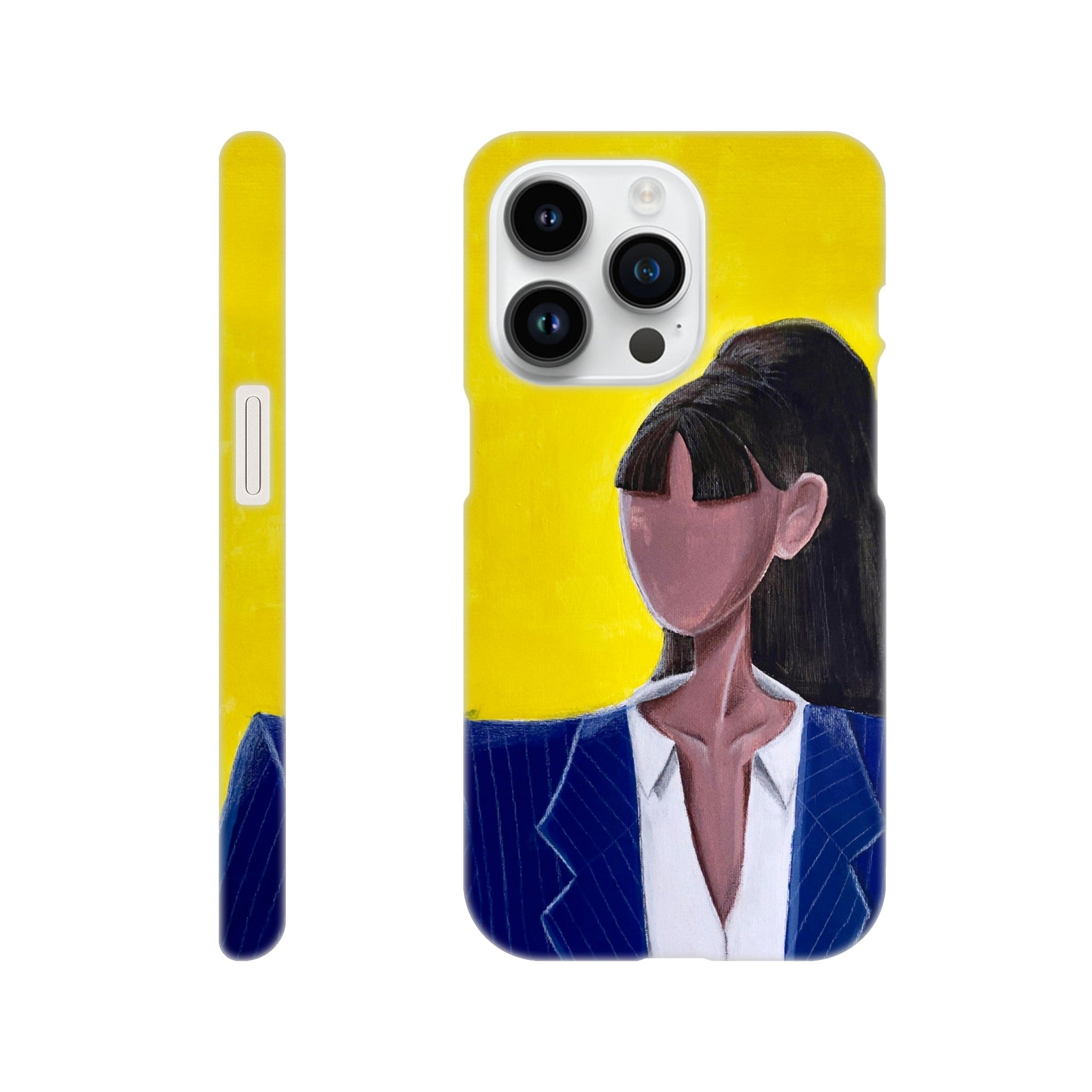 Slim Handy Case - Yellow Sky, Blue Coat