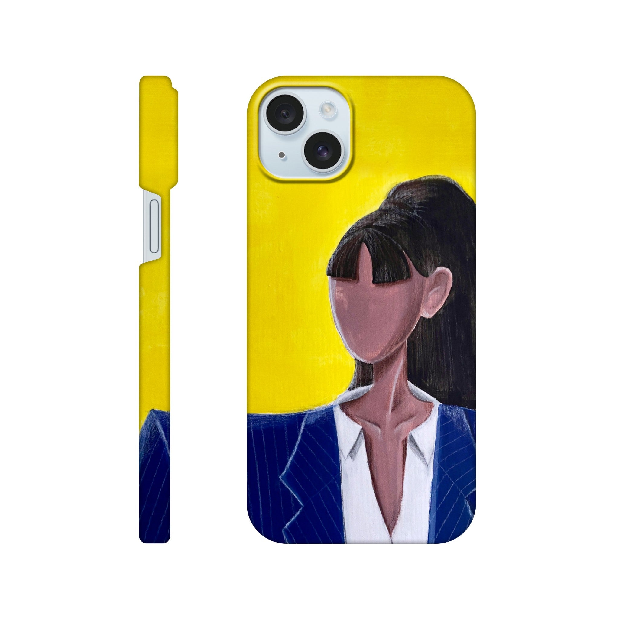 Slim Handy Case - Yellow Sky, Blue Coat