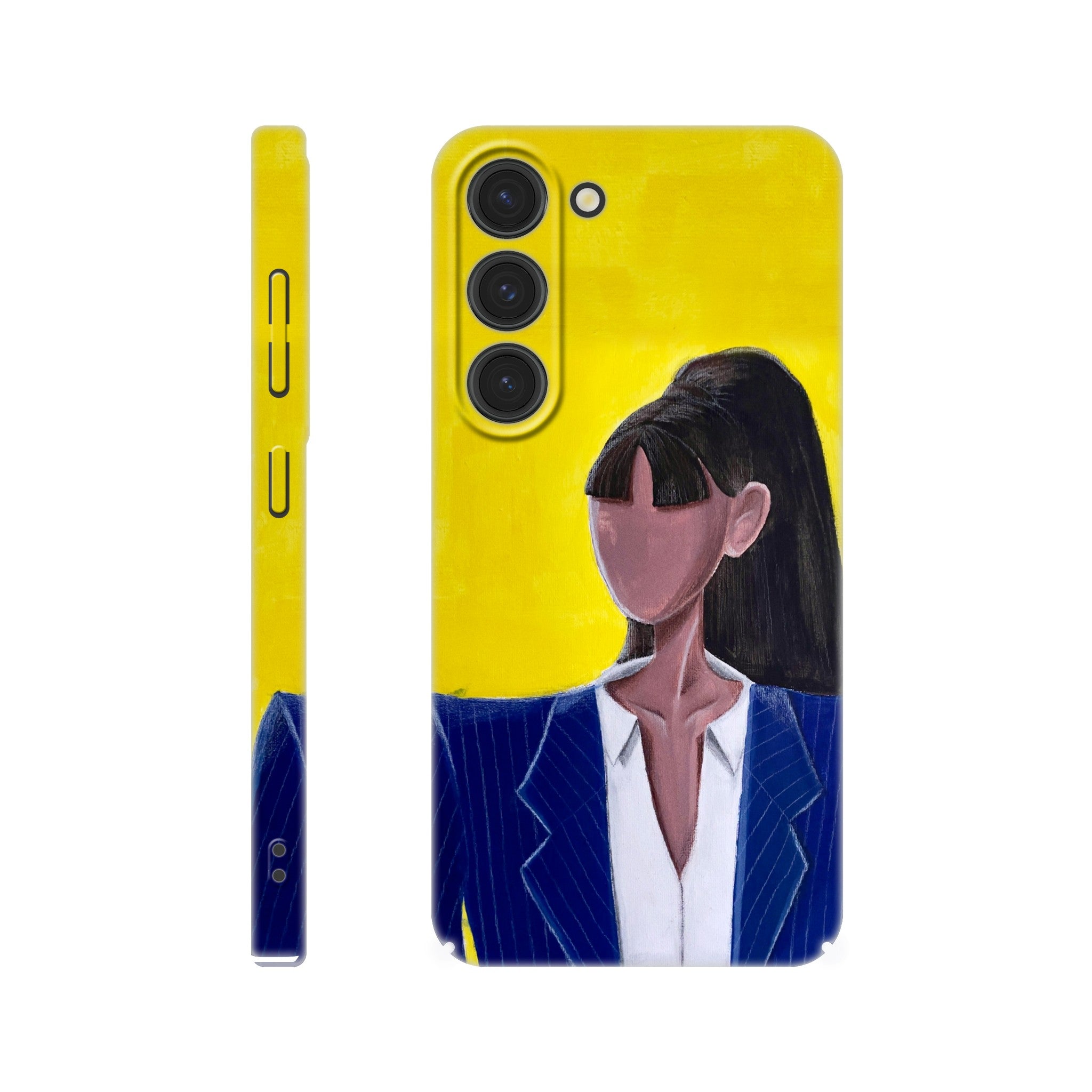 Slim Handy Case - Yellow Sky, Blue Coat