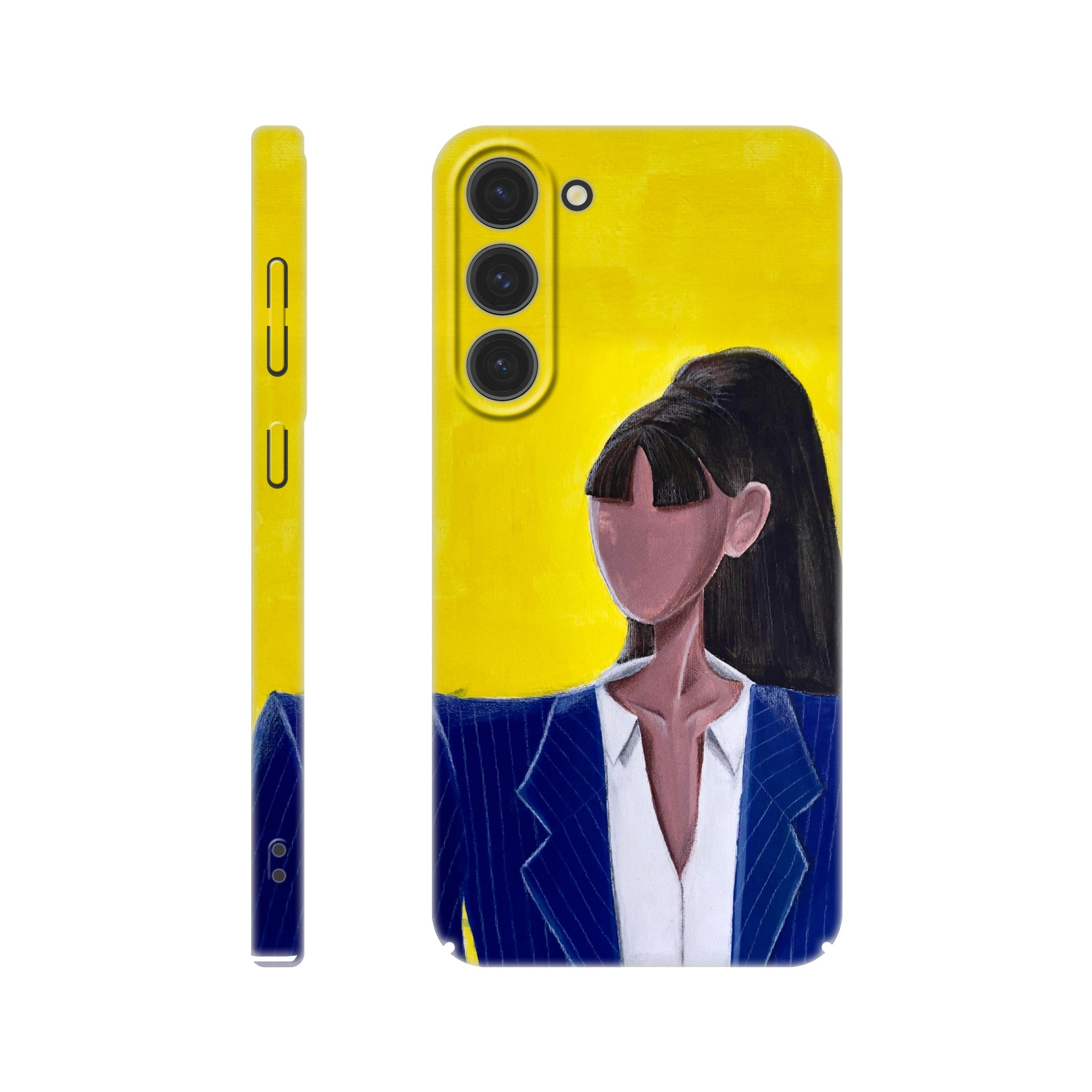 Slim Handy Case - Yellow Sky, Blue Coat