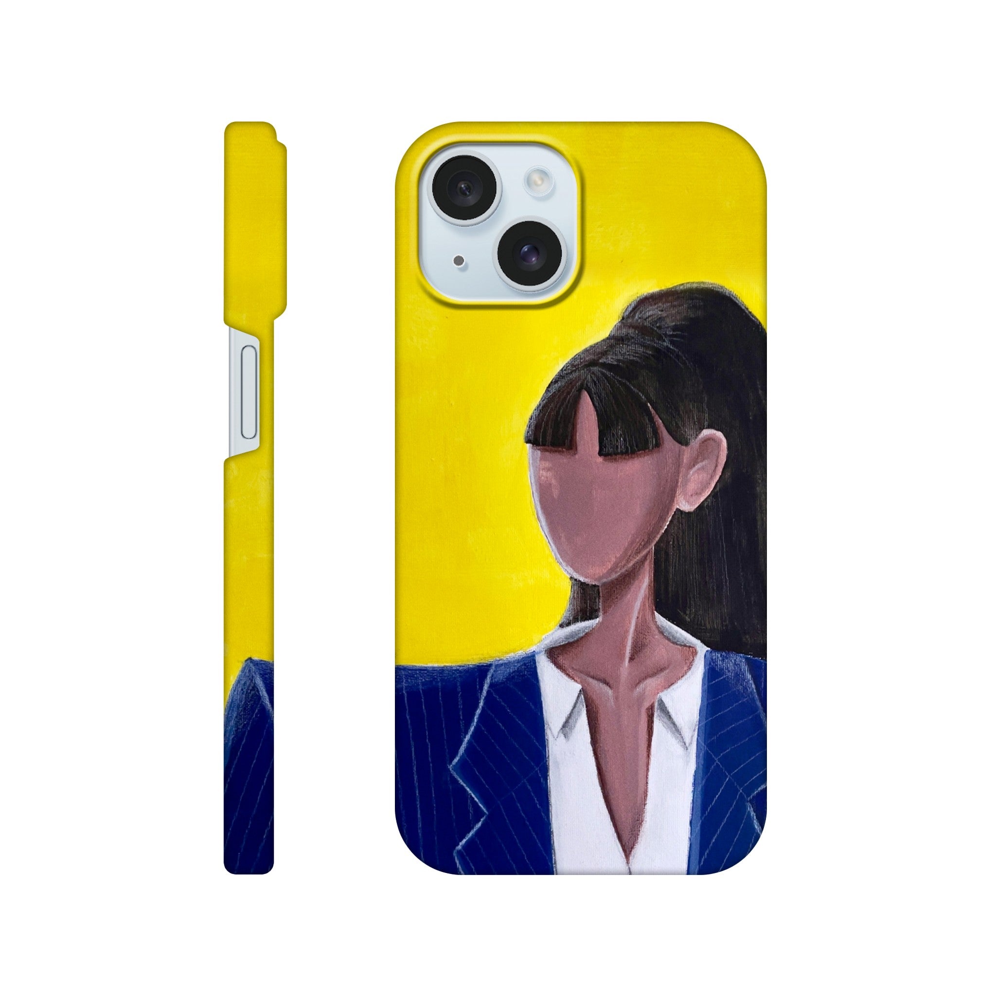 Slim Handy Case - Yellow Sky, Blue Coat