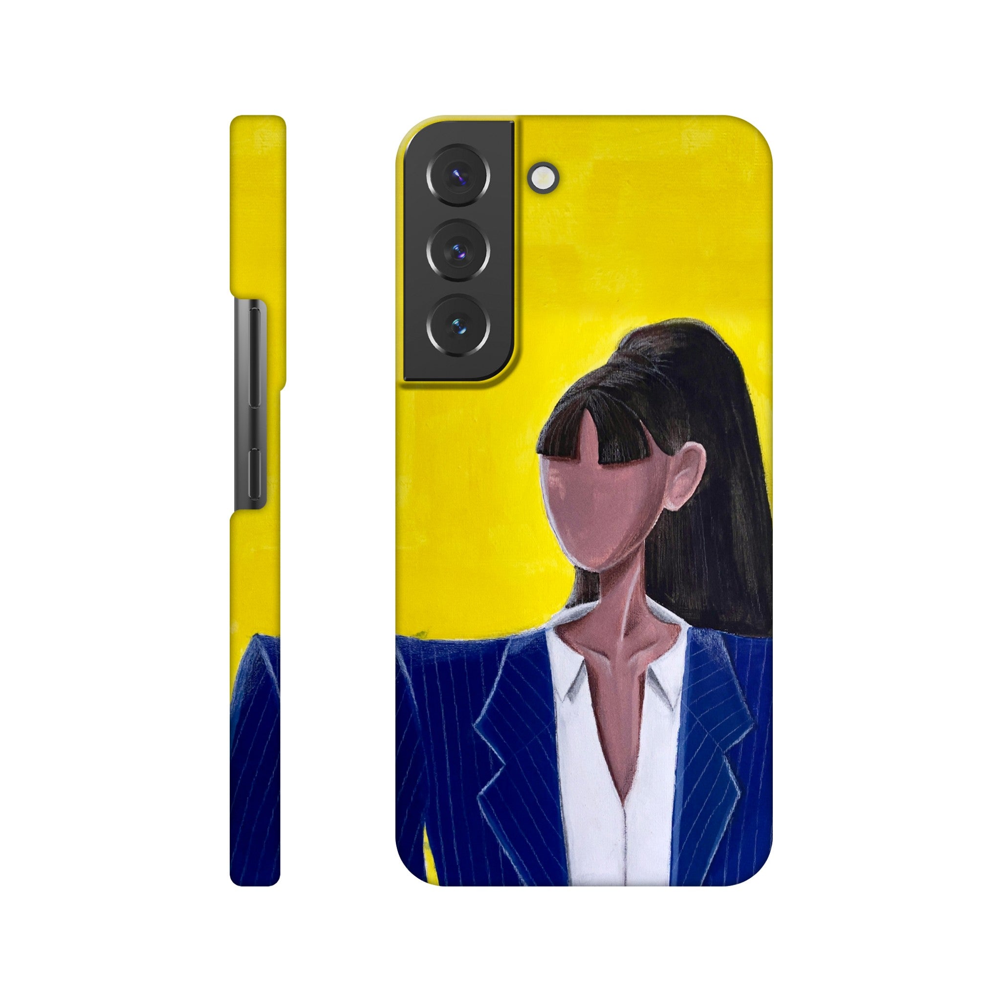 Slim Handy Case - Yellow Sky, Blue Coat