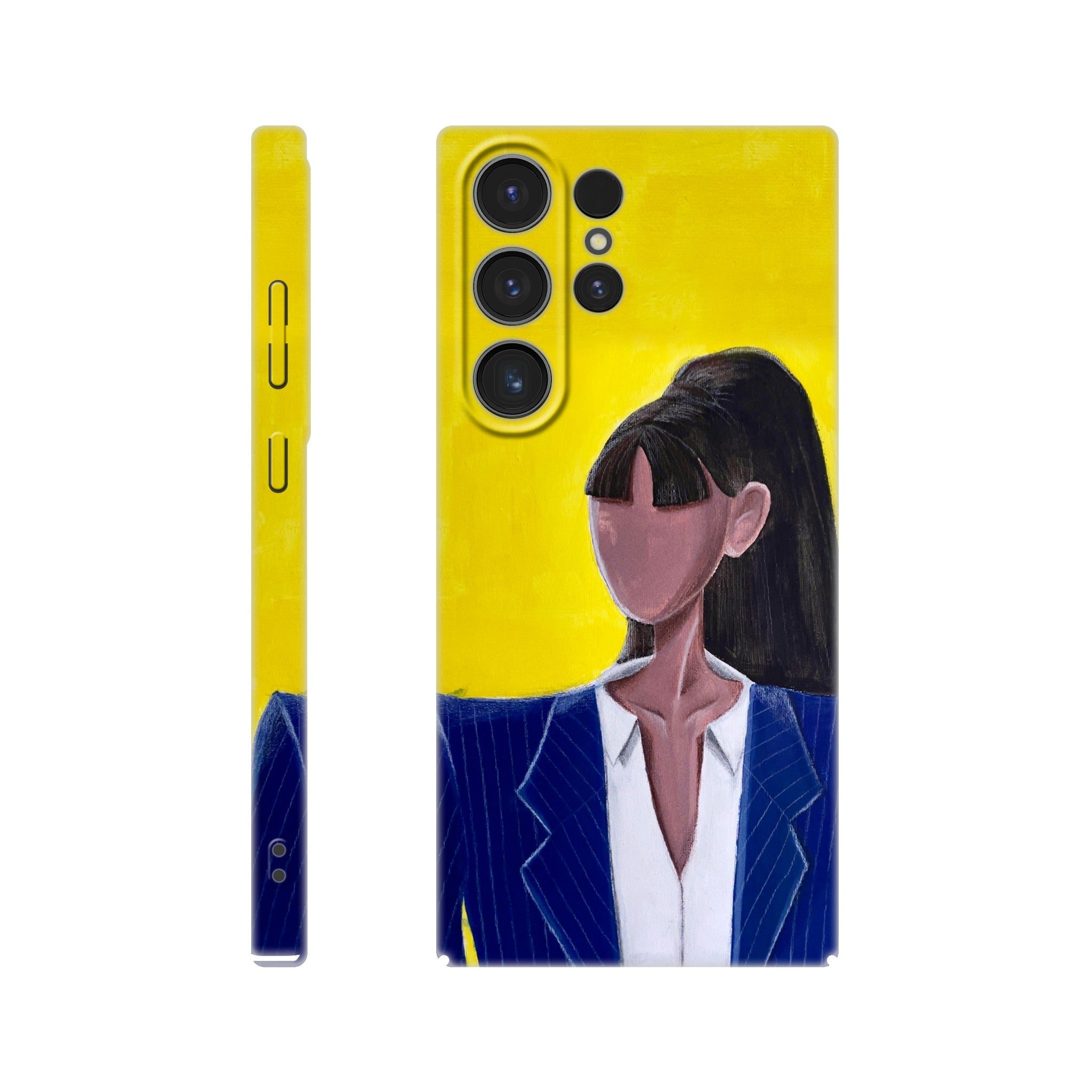 Slim Handy Case - Yellow Sky, Blue Coat